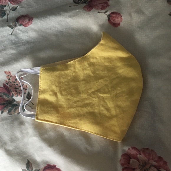 SOLD OUT Lemon Yellow Solid: Quality Face Mask - Picture 3 of 5
